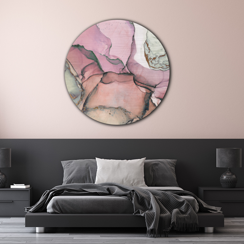 Echt Brullen Zes ToF Muurcirkel natuur modern abstract schilderij | ToF aan je muur